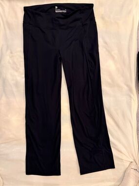 XXL Classic Black Yoga Pants with Wide Waistband